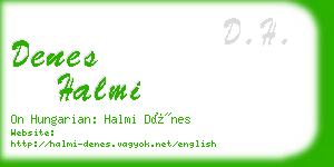 denes halmi business card